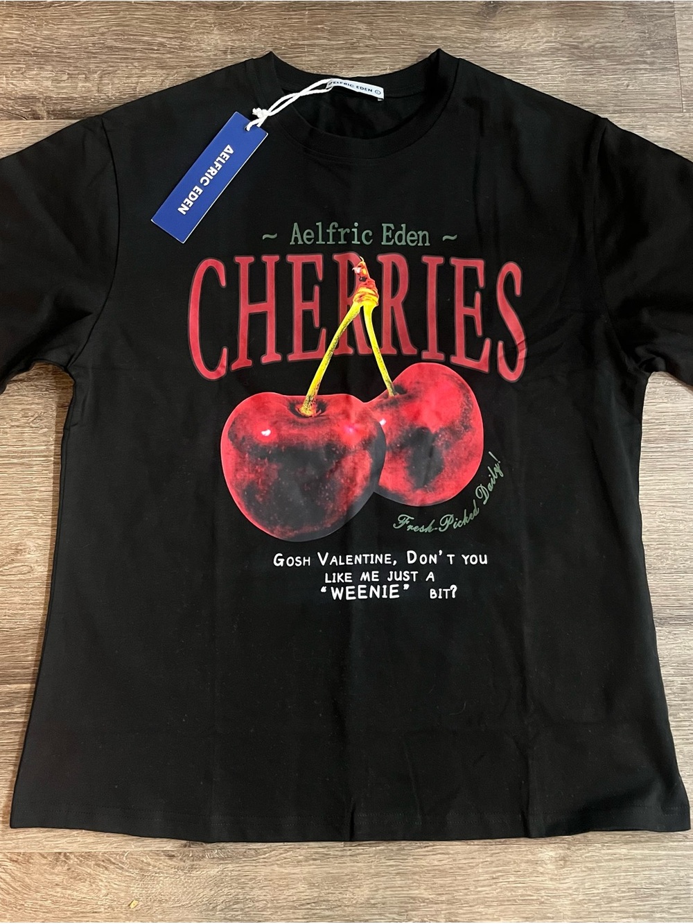 Aelfric Eden Black 'Cherries' Graphic Tee